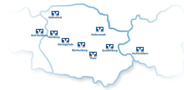 Geschäftsgebiet Filialen der Harzer Volksbank